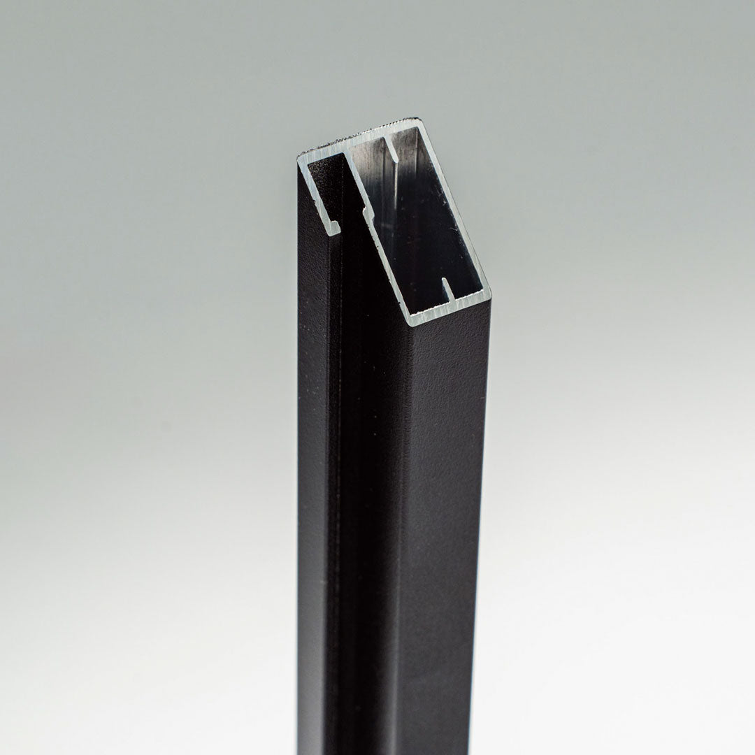 PERFIL ALUMINIO E20-21 5,85 MT NEGRO MATE