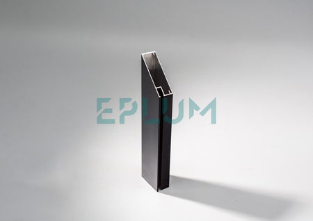 PERFIL ALUMINIO IB43-20 5,85 MT NEGRO MATE
