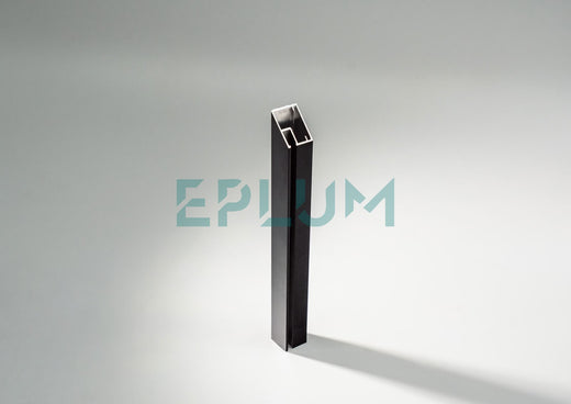 PERFIL ALUMINIO IB20-21 5,85 MT NEGRO MATE 
